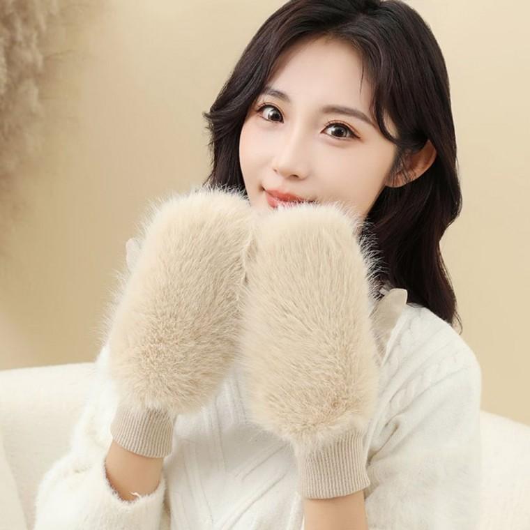 방한 벙어리 털장갑 여행 방한용품 겨울장갑 여성장갑