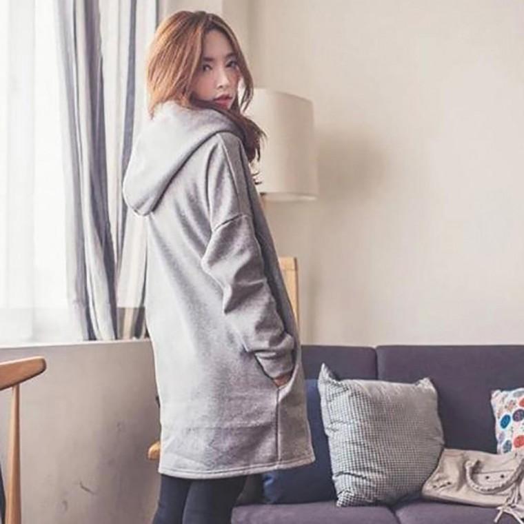 양털 오버핏 집업 후리스 겨울 롱 기모 후드 자켓 가을 여성 얇은 롱