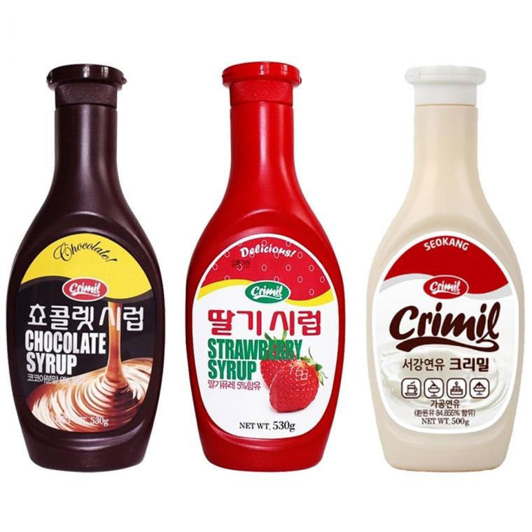 서강 초럽 530g + 딸기시럽 530g + 연유 500g