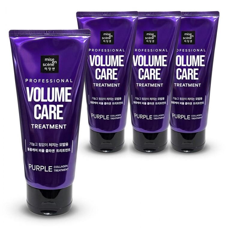 미쟝센 볼륨 케어 퍼플 콜라겐 처지는 모발 트리트먼트 330ml 4개