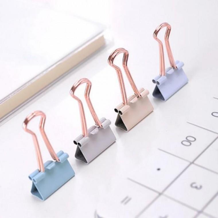 파스텔골드 더블클립 L 32mm 15개입 4컬러 서류 문서 고급스러운 문서클립