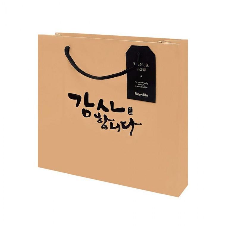 10개 세트 - 크라프트 쇼핑백 정사각 (중) 감사 선물종이백 종이 선물봉투