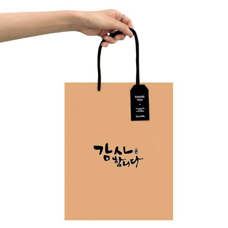 10개 세트 - 크라프트 쇼핑백 직사각 (소) 감사 선물종이백 종이 선물봉투