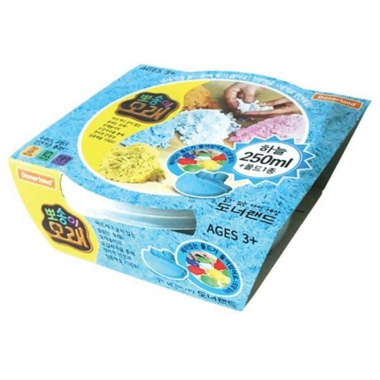 도너랜드 뽀송이모래 하늘 250ml 굳지 않고 숨쉬는 모래 손에 묻지 않는