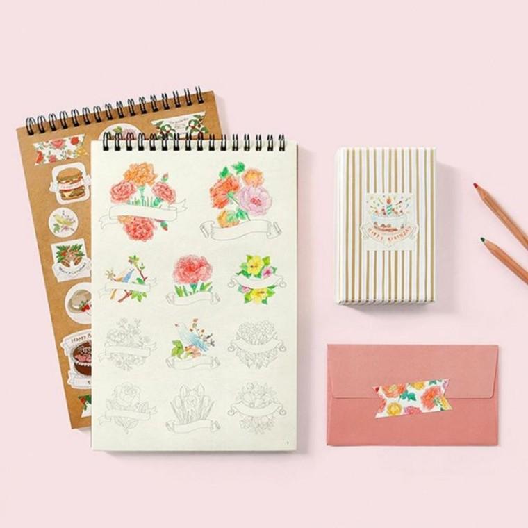 스티커 컬러링북 드로잉 일러스트 도안 채색 아트북 DIY 일러스트스티커