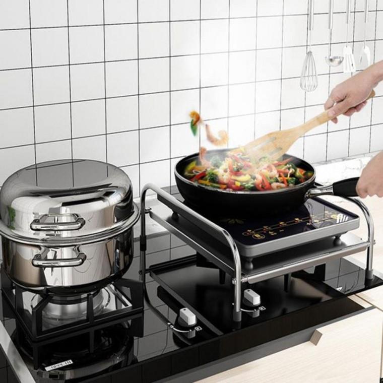 다용도 가스 렌지 덮개 선반 지지대 gas GAS stove 커버 기름막 수납함 주방