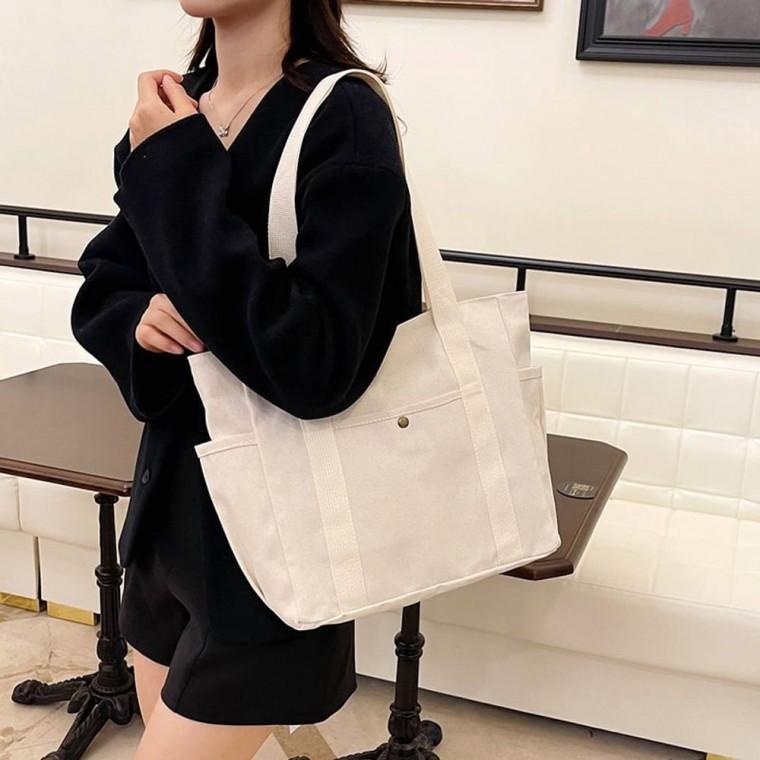 여성 에코백 분리수납 포켓 숄더백 서류가방 책가방