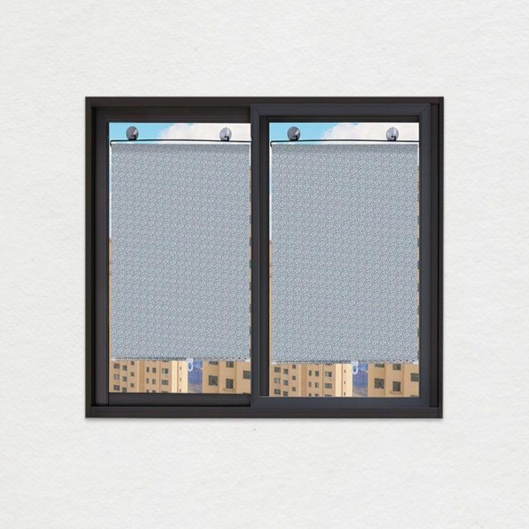 블라인드 방염 롤 창문 37X125cm 암막스크린 실버