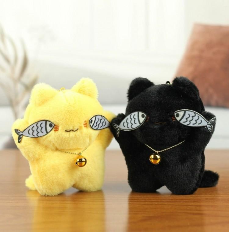 생선 방울 고양이 인형 가방고리 백참