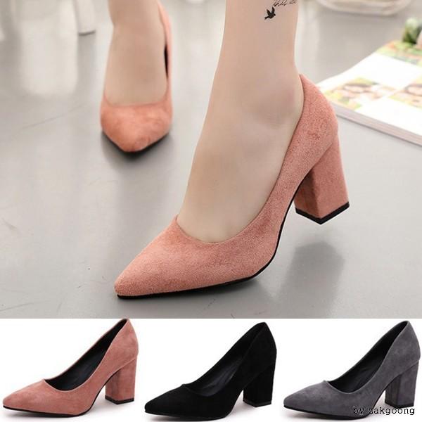 [도매신] 펌프스 하이힐 여성구두 통굽 힐 8.0cm P206