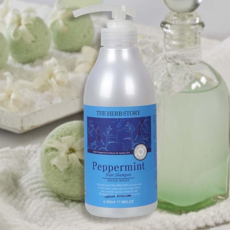 더허브스토리 향기좋은 퍼퓸 샴푸 페퍼민트 500ml