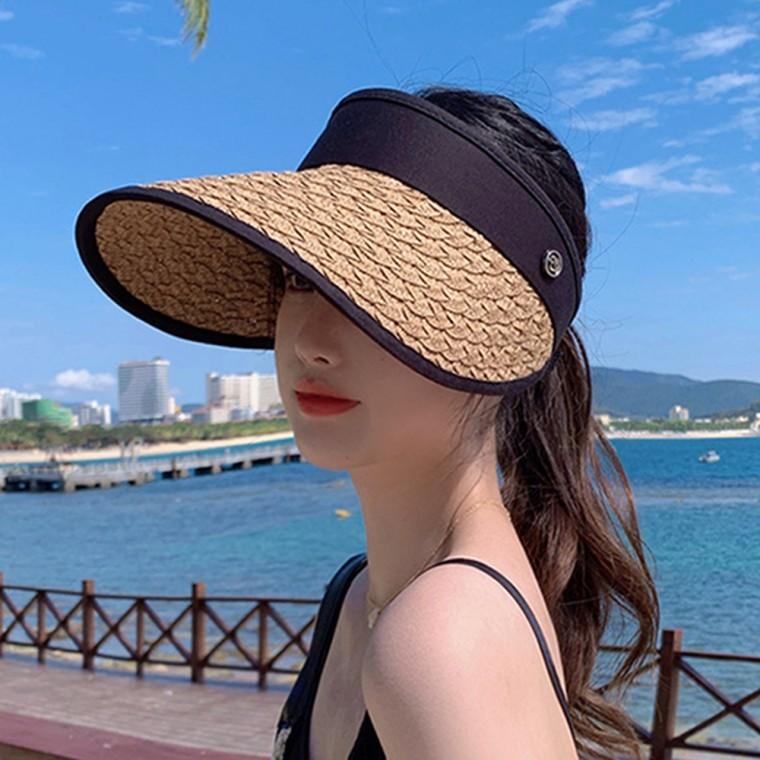 [넥스웨어] 돌돌이 밀짚 선캡 실용 가성비 트렌드 추천 핫 사무실 일상