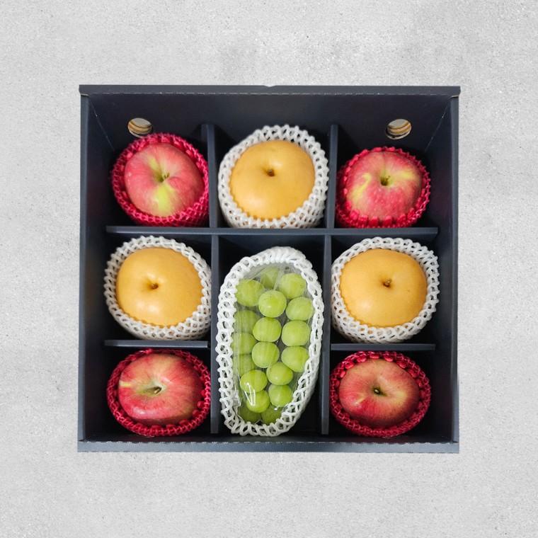 당도 선별 프리미엄 과일 선물 세트 1호 3.5kg 사과 4과 + 배 3과 + 샤인머스켓 1과