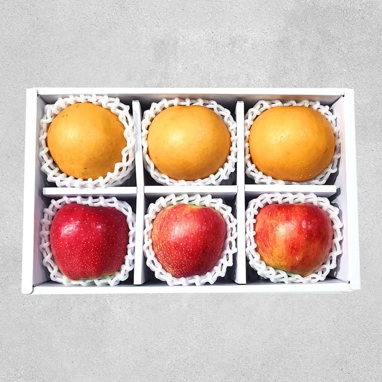 고당도 명품 6구 과일 선물세트 6호 3kg 내외 사과 3과 / 배 3과