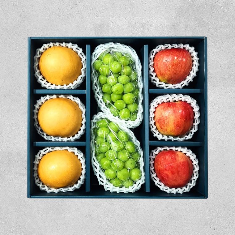 고당도 명품 9구 과일 선물세트 8호 4.5kg 내외 샤인 2수 / 사과 3과 / 배 3과