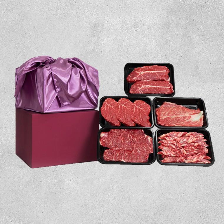 연하누 S스페셜세트 등심(200g) + 안심(200g) + 채끝(200g) + 갈비살(200g) + 부채살(200g)