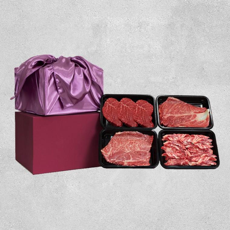 연하누 D세트 등심(200g)*2 + 안심(200g) + 갈비살(200g)