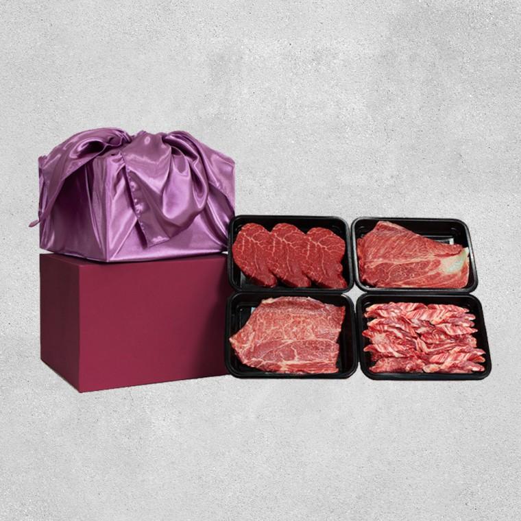 연하누 C세트 등심(200g) + 안심(200g) + 부채살(200g) + 갈비살(200g)