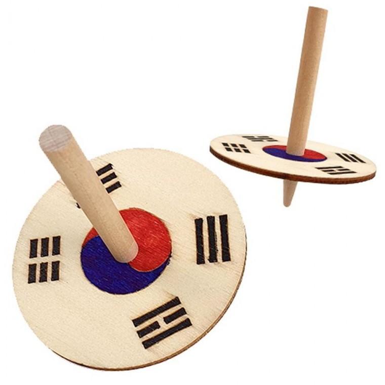 태극 팽이 만들기 키트 재료 DIY 세트 10개