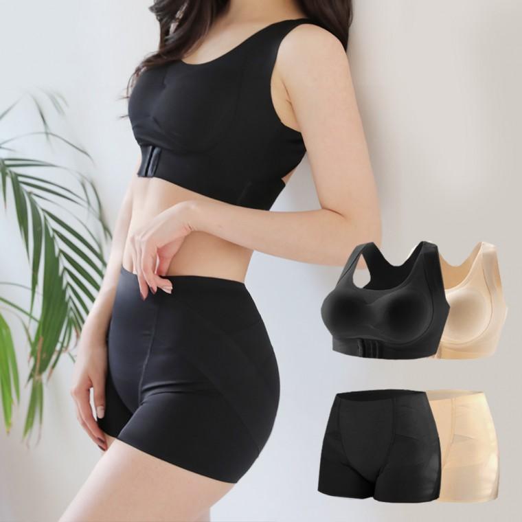 여성 보정 브라팬티 세트 올인원 슬림핏 언더웨어