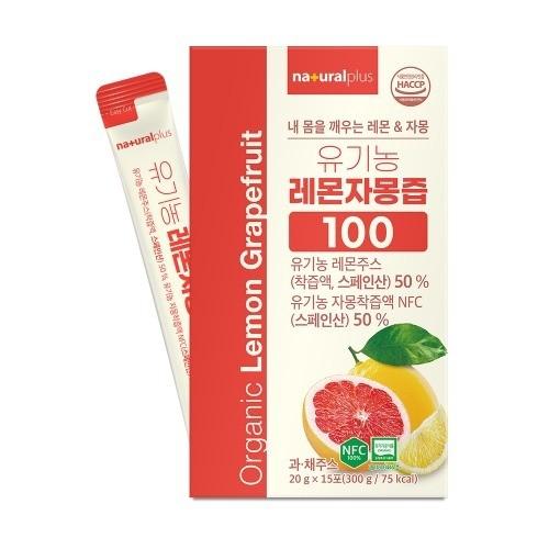 내츄럴플러스 유기농 레몬자몽즙100 20g x 15포