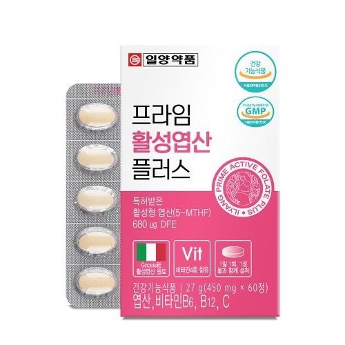 약품 프라임 활성엽산 플러스 450mg x 60정