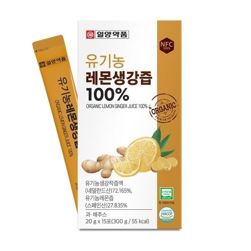약품 유기농 레몬생강즙 100% 20g x 15포