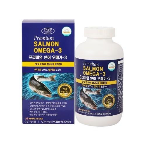 에버그린 프리미엄 연어 오메가3 1001mg x 300캡슐