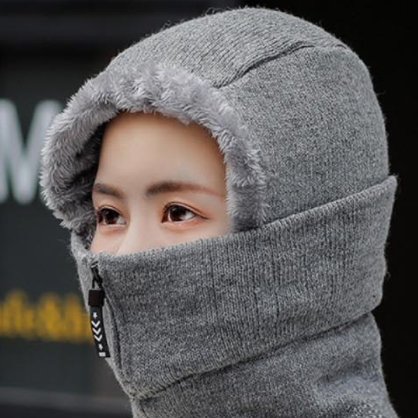 퍼 방풍 귀달이모자 디테일이 더해져 한겨울에도 완벽한 보온성이있는 지퍼 방한 모자