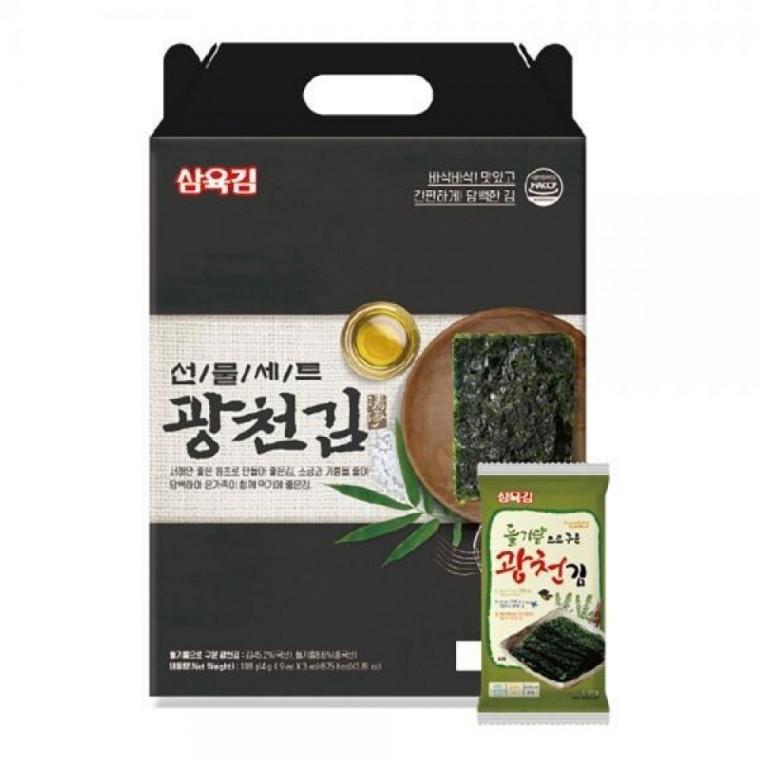 추석 특가 답례품 선물세트 삼육김 광천김 2호 선물세트 도시락김 4g 27봉