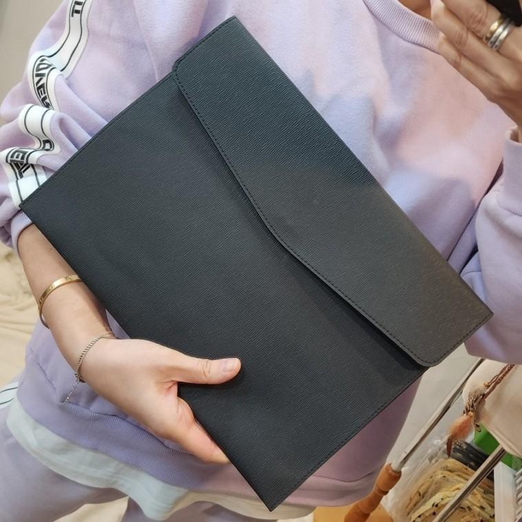 A4 사이즈 서류 가방 블랙 클러치 파우치