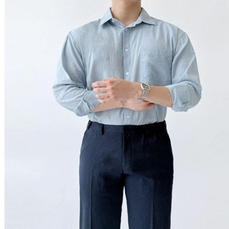 남자린넨셔츠 여름 남방 긴팔 6컬러 코튼 남성 오버핏 셔츠 린넨 린넨셔츠