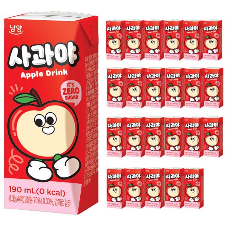 남양 사과야 제로 190ml x 24팩