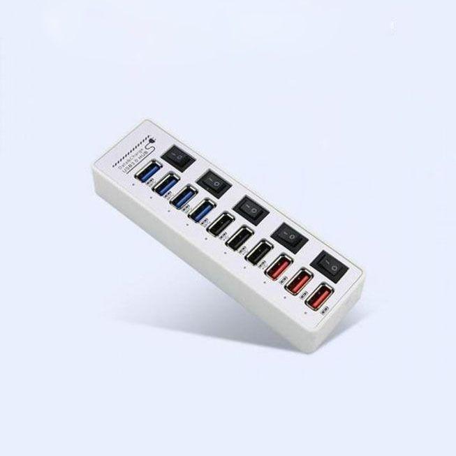USB 허브3.0(10P 무전원)USB3.0 4P 2.0 3P QC 3P