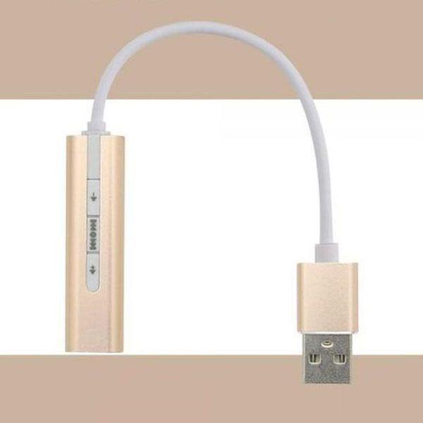 USB 오디오(7.1)컨버터 3.5 ST케이블형 매탈골드