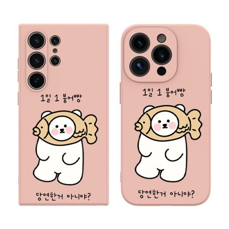 17프로맥스 붕어빵 곰돌이 패브릭 케이스