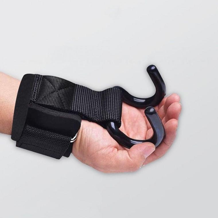 후크 리프팅 헬스스트랩 손목밴드 보호대 장갑 손목랙 철봉 보호 손목 밴드 운동 세트 스트랩 후크 바벨