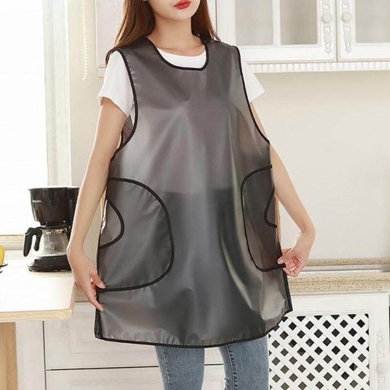 TPU 방수 앞치마 주방 식당 업소용 작업용 포켓 80cm 업소용 민소매 식당 헤어샵 소품 코팅