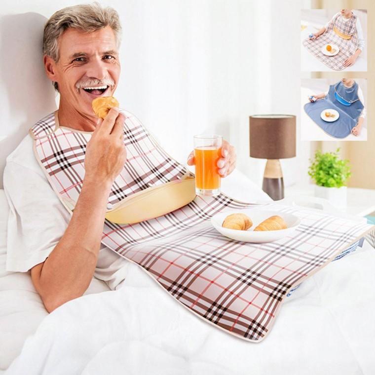 어르신 턱받이 앞치마 방수 식사용 요양원 식포켓 앞치마 스카프빕 목수건 노인 식사턱받이 어른신 고령자