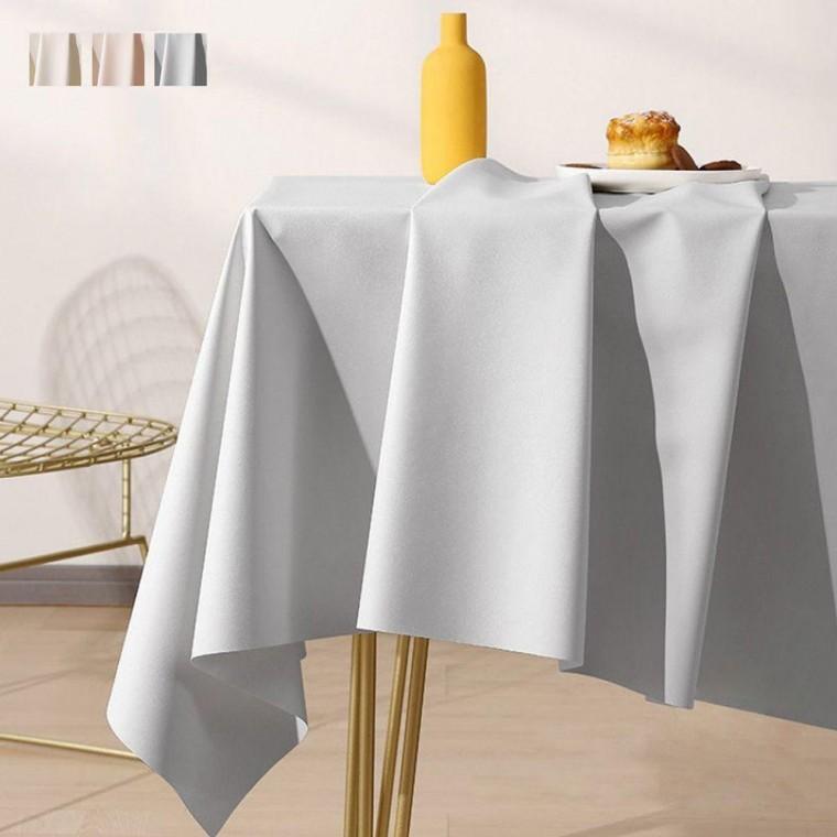 부드러운 가죽 방수 식탁보 테이블보 커버 130x200cm 6인용 방수 테이블 4인 천 책상보 대형 보