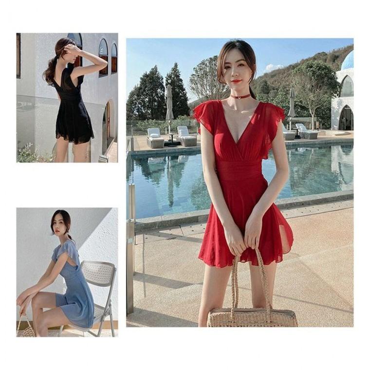 프릴 커버업 여성 수영복 원피스 모노키니 여성 3컬러 수영복 실내 슈트 여자 원피스 비치 체형커버