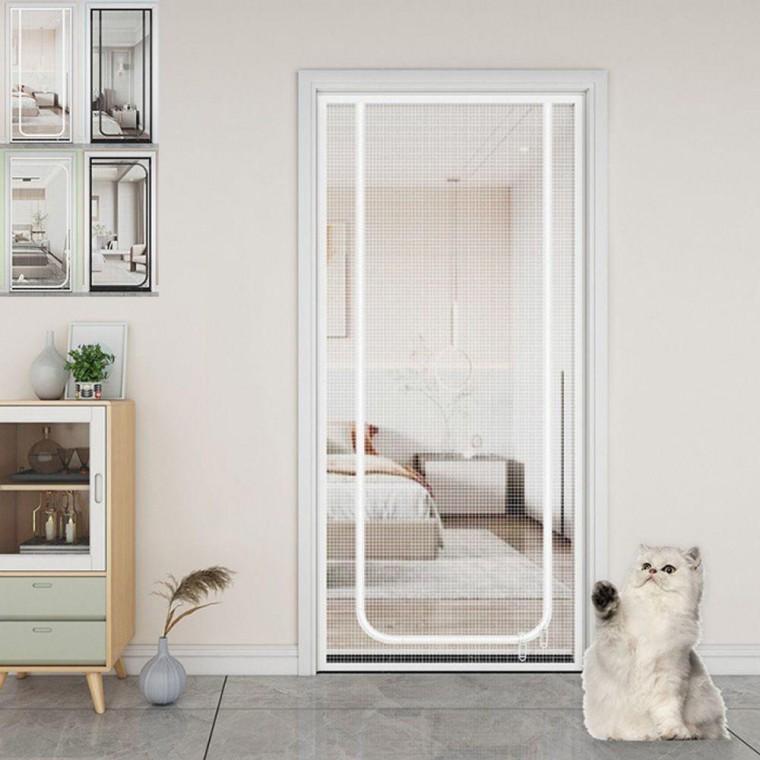 현관문 방묘문 지퍼방충문 안전문 칸막이 90x220cm 가정용 셀프 애견칸막이 애완동물 강아지 고양이