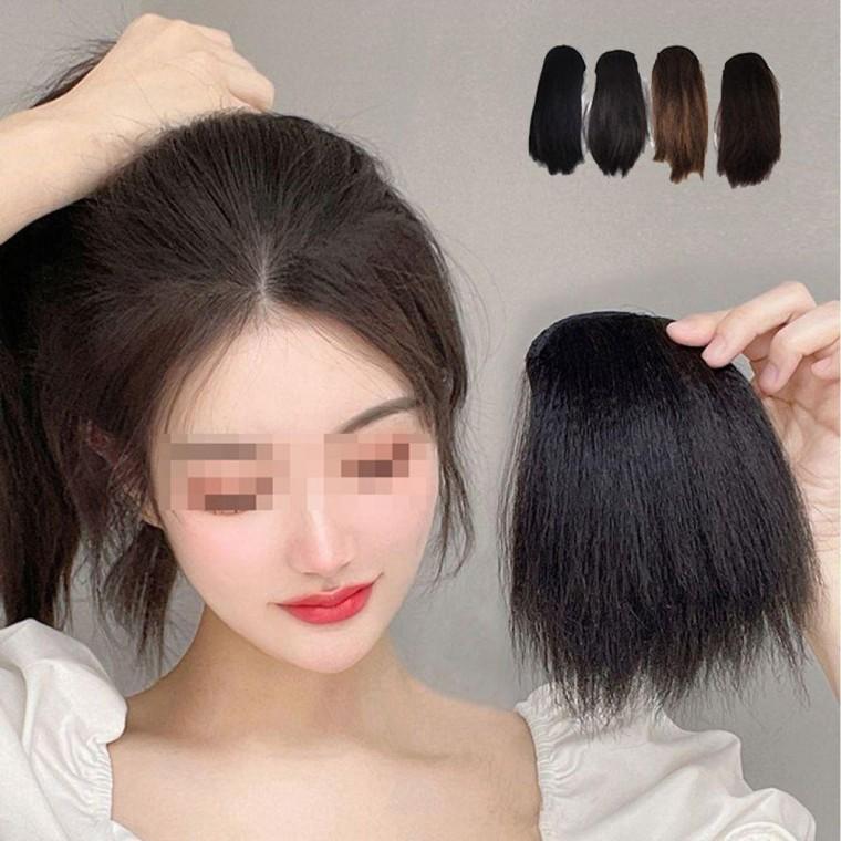 웨이브 옆머리 헤어피스 여성 가발 부분가발 30cm 붙임머리 앞머리 일체형 고데기 가발 슬림 부분 미용