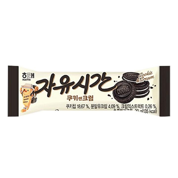 해태 자유시간 쿠키앤크림 30g X 12개