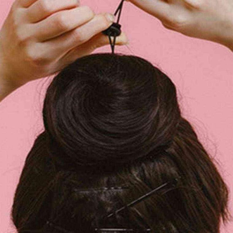 당고머리 투톤브라운 부분가발