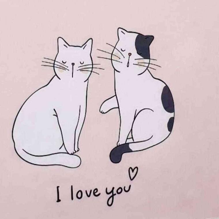 패브릭 벽 포스터 고양이 대 인테리어포스터