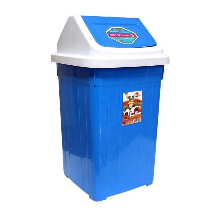 쓰레기 휴지통 웰빙사각휴지통 3호(15L) 1개