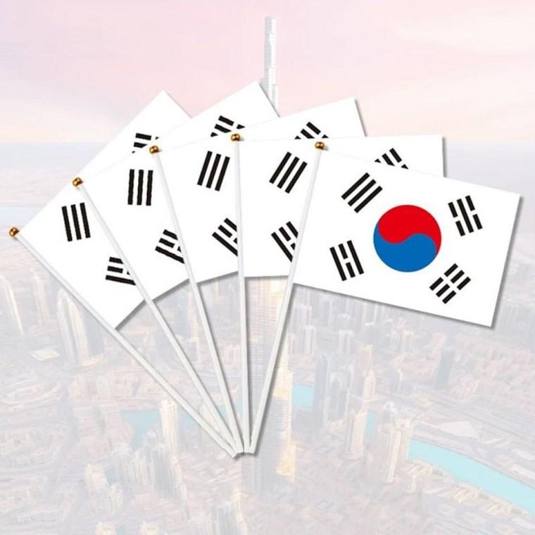 용 미니 태극기 100P 응원용 깃발 기념 장식 소형 국경일 손국기 축구 경기 휴대용