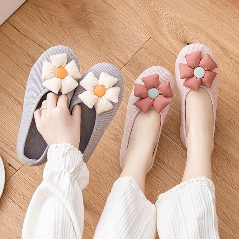 플라워 덧신 슬리퍼 실내화 가벼운 거실화 발편한 유치원 사무실 여자 선생님 교사 여성
