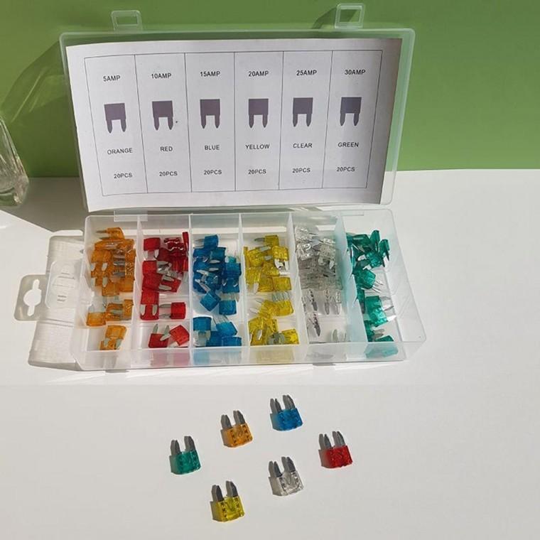 자동차용 휴즈 120 PCS 차량용 비상용 퓨즈 홀더 부품 박스 종류 휴즈파는곳